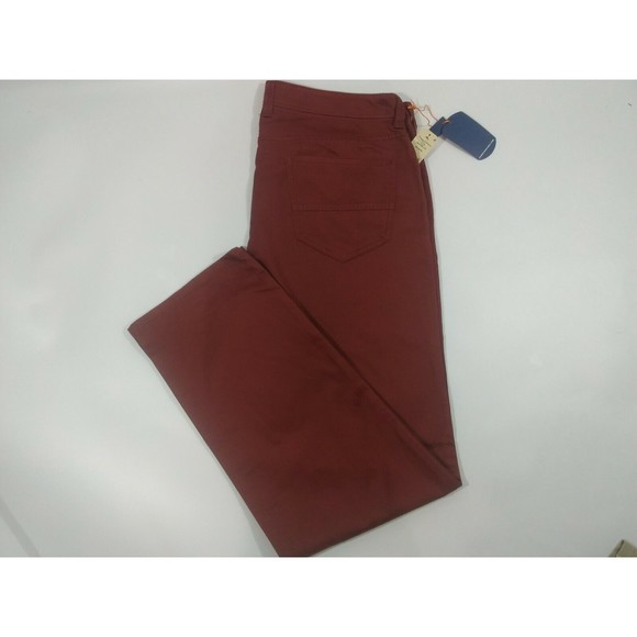 TOMMY BAHAMA TWILL MAROON PANTS MENS SIZE 36X32 BRICK RED JAMAICA NEW NWT